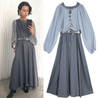 アメリヴィンテージ(Ameri VINTAGE)のAmeri【タグ付未使用品】UNDRESSED BOLERO SET DRESS(ロングワンピース/マキシワンピース)