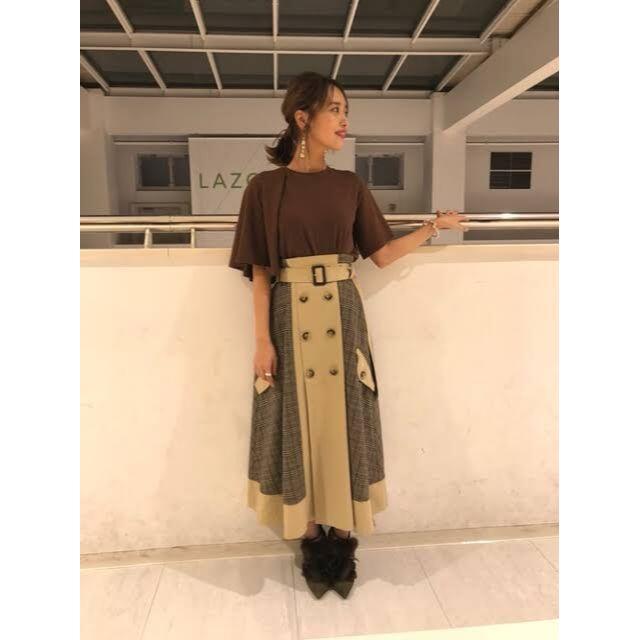 Ameri VINTAGE(アメリヴィンテージ)のAmeri Vintage CHECK TRENCH SKIRT レディースのスカート(ひざ丈スカート)の商品写真