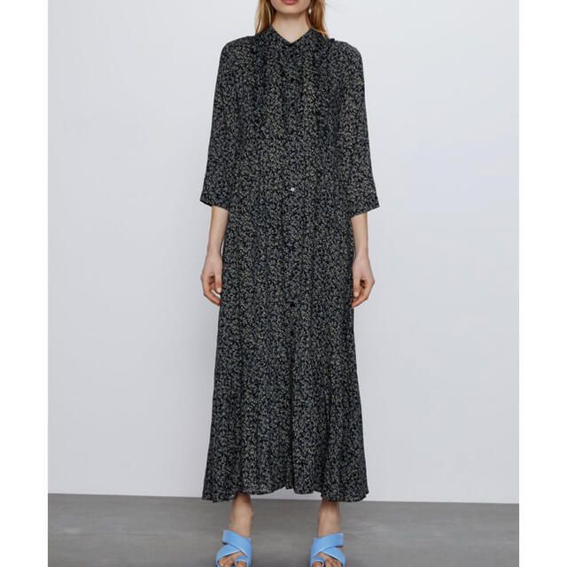 ZARA(ザラ)のzara ロングシャツワンピース レディースのワンピース(ロングワンピース/マキシワンピース)の商品写真