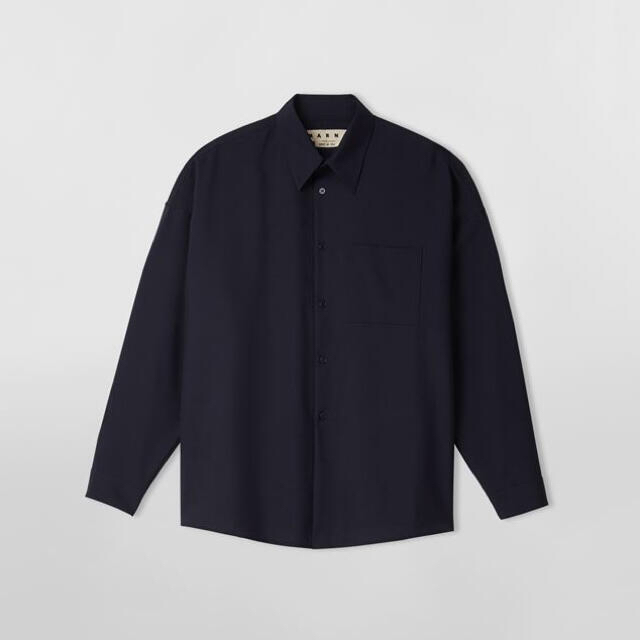 marni トロピカルウールシャツ　navy