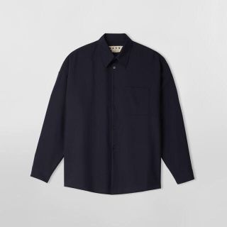 マルニ(Marni)のmarni トロピカルウールシャツ　navy(シャツ)