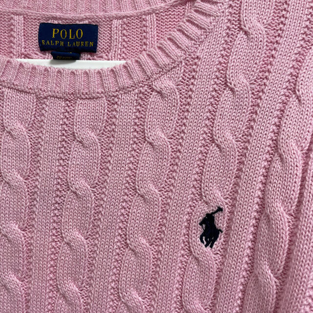 POLO RALPH LAUREN(ポロラルフローレン)のみち様専用)Polo girls ケーブルニット Lサイズ キッズ/ベビー/マタニティのキッズ服女の子用(90cm~)(ニット)の商品写真