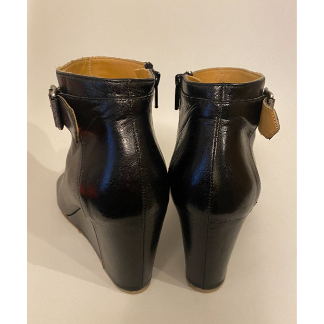 MM6(エムエムシックス)のMM6オープントゥウエッジブーツ黒３６マルジェラ レディースの靴/シューズ(ブーティ)の商品写真