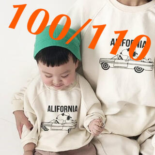 ムジルシリョウヒン(MUJI (無印良品))の韓国子供服 スヌーピー トレーナー こども服 親子コーデ 110 100(Tシャツ/カットソー)