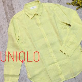 ユニクロ(UNIQLO)の【未使用品】UNIQLO／プレミアムリネンシャツ(シャツ/ブラウス(長袖/七分))