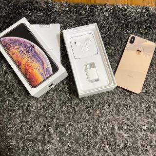 エーユー(au)のiPhoneXSMax 256G ゴールド ★ au SIMロック解除済(スマートフォン本体)