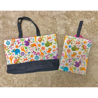 メメ様専用 ハンドメイド  レッスン＆シューズバッグ(バッグ/レッスンバッグ)