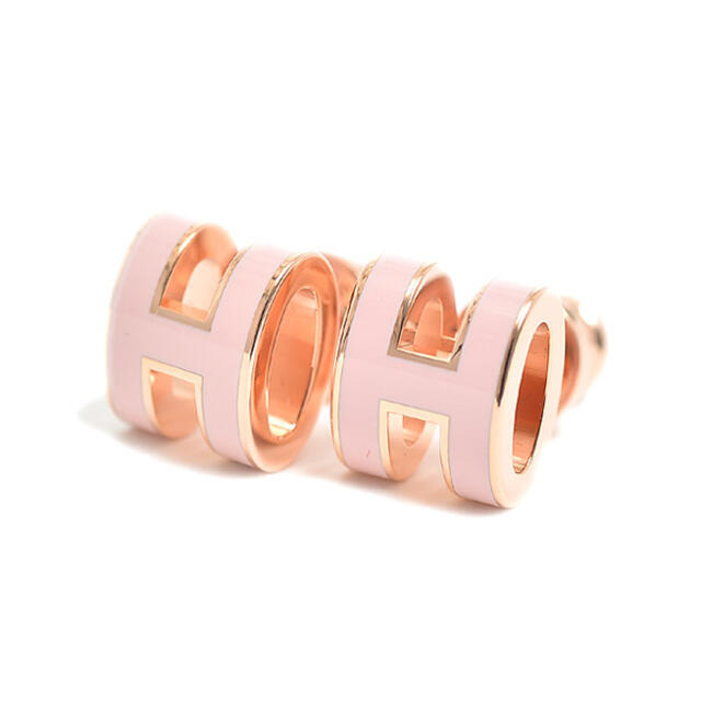 Hermes ミニポップH ピアス ピンク×ローズゴールド 未使用品 tic