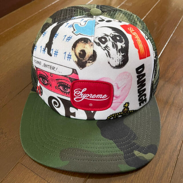 新品 supreme apple 5panel cap 赤