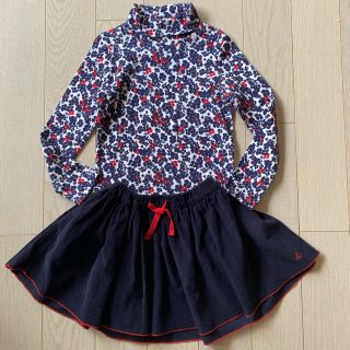 プチバトー(PETIT BATEAU)のプチバトー　ハイネックカットソー　6ans 3点(Tシャツ/カットソー)