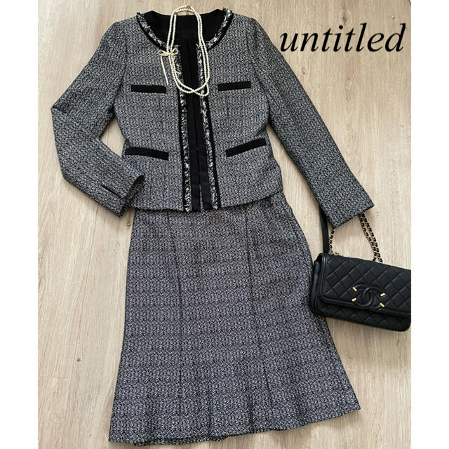 UNTITLED(アンタイトル)のuntitled アクセサリー スーツ　ジャケット　スカート　セレモニー レディースのフォーマル/ドレス(スーツ)の商品写真