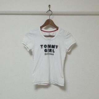 トミーガール(tommy girl)のTOMMY GIRLビーズロゴ白Tシャツ(Tシャツ(半袖/袖なし))