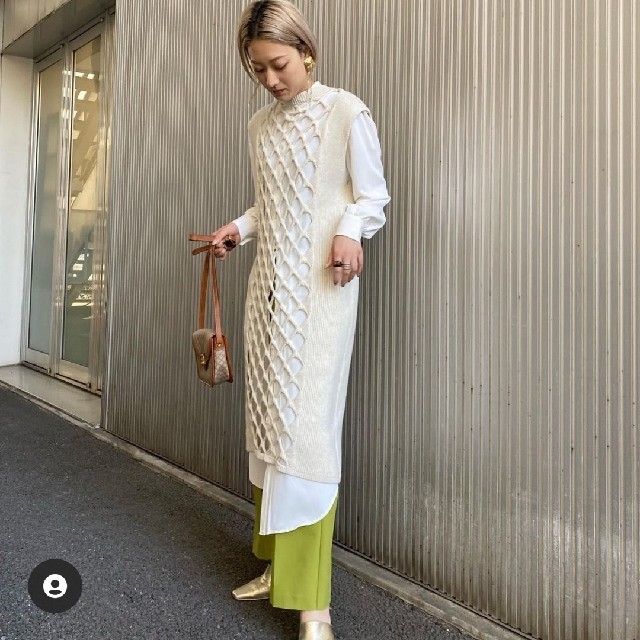 Ameri VINTAGE(アメリヴィンテージ)のLAYERED MESH KNIT DRESS アメリヴィンテージ レディースのワンピース(ロングワンピース/マキシワンピース)の商品写真