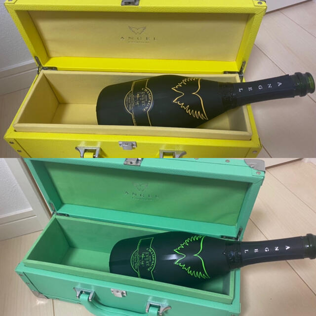 【ゆき様 専用】エンジェルシャンパン イエロー＆グリーン 空瓶 シャンパン/スパークリングワイン
