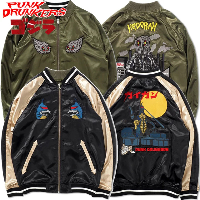 PUNK DRUNKERS - 新品 パンクドランカーズ/スカジャン XL 黒 PUNK DRUNKERS - 新品 パンクドランカーズ/スカジャン XL 黒