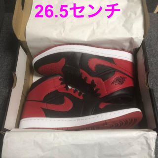 ナイキ(NIKE)の【新品】エアジョーダン1 AIR JORDAN 1 MID BRED 26.5(スニーカー)