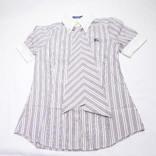 バーバリー(BURBERRY)の■BURBERRY　ボウタイブラウス　ピンクストライプ　レディース(シャツ/ブラウス(半袖/袖なし))