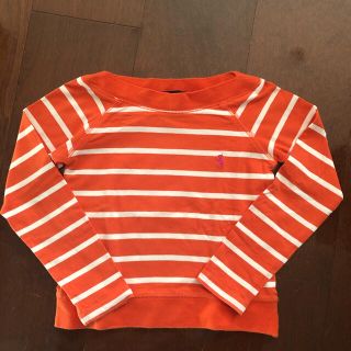 ラルフローレン(Ralph Lauren)の【はるこ様専用】Ralph Lauren ボーダーカットソー　オレンジ　5y(Tシャツ/カットソー)