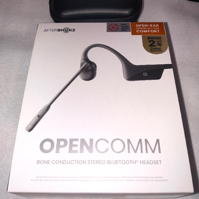 限定価格 Aftershokz OPENCOMM 骨伝導イヤフォン 保証書あり