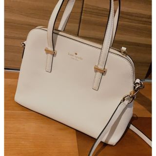 ケイトスペードニューヨーク(kate spade new york)のkate spade 2wayショルダーバッグ　ハンドバッグ　白(ハンドバッグ)