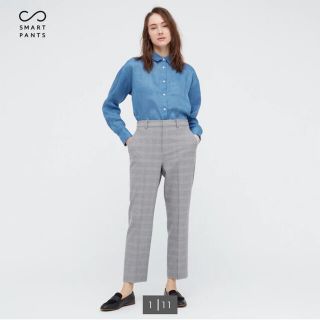 ユニクロ(UNIQLO)の【新品】 UNIQLO スマートアンクルパンツ グレンチェック s(クロップドパンツ)