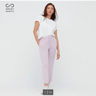 ユニクロ(UNIQLO)の【新品】 UNIQLO スマートアンクルパンツ ライトパープル s(クロップドパンツ)