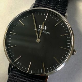 ダニエルウェリントン(Daniel Wellington)のダニエルウエリントン38mmブラックフェイス38mm稼働品極美完動品(腕時計(アナログ))