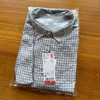 ユニクロ(UNIQLO)のユニクロ　プレミアムリネンチェックシャツ(シャツ/ブラウス(長袖/七分))