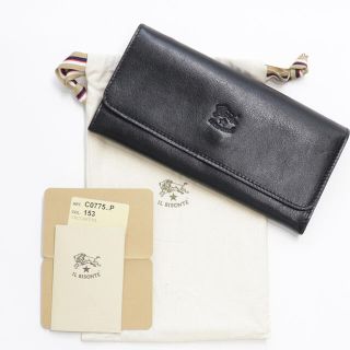IL BISONTE - 新品 イルビゾンテ 三つ折り 財布 ブラック 黒 レザー 二