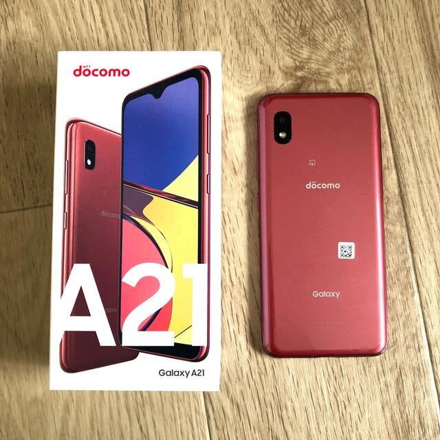 Galaxy(ギャラクシー)の新品未使用　Galaxy A21  SC-42A  64GB レッド スマホ/家電/カメラのスマートフォン/携帯電話(スマートフォン本体)の商品写真