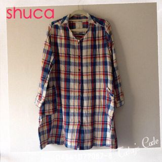 シュカ(shuca)のshuca✳︎ネル素材 前ボタンワンピ(ひざ丈ワンピース)