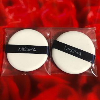 ミシャ(MISSHA)の【新品】MISSHA クッションファンデーション用パフ 2個セット(パフ・スポンジ)