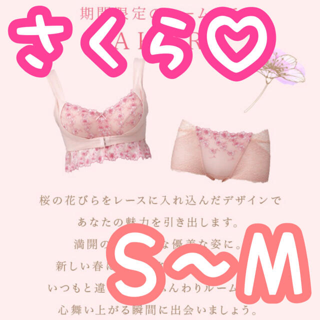 【新品・未使用】ふんわりルームブラ さくら S〜M 正規品 田中みな実