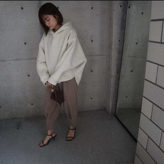 ウール混　ella hoodie poncho (ivory) 2