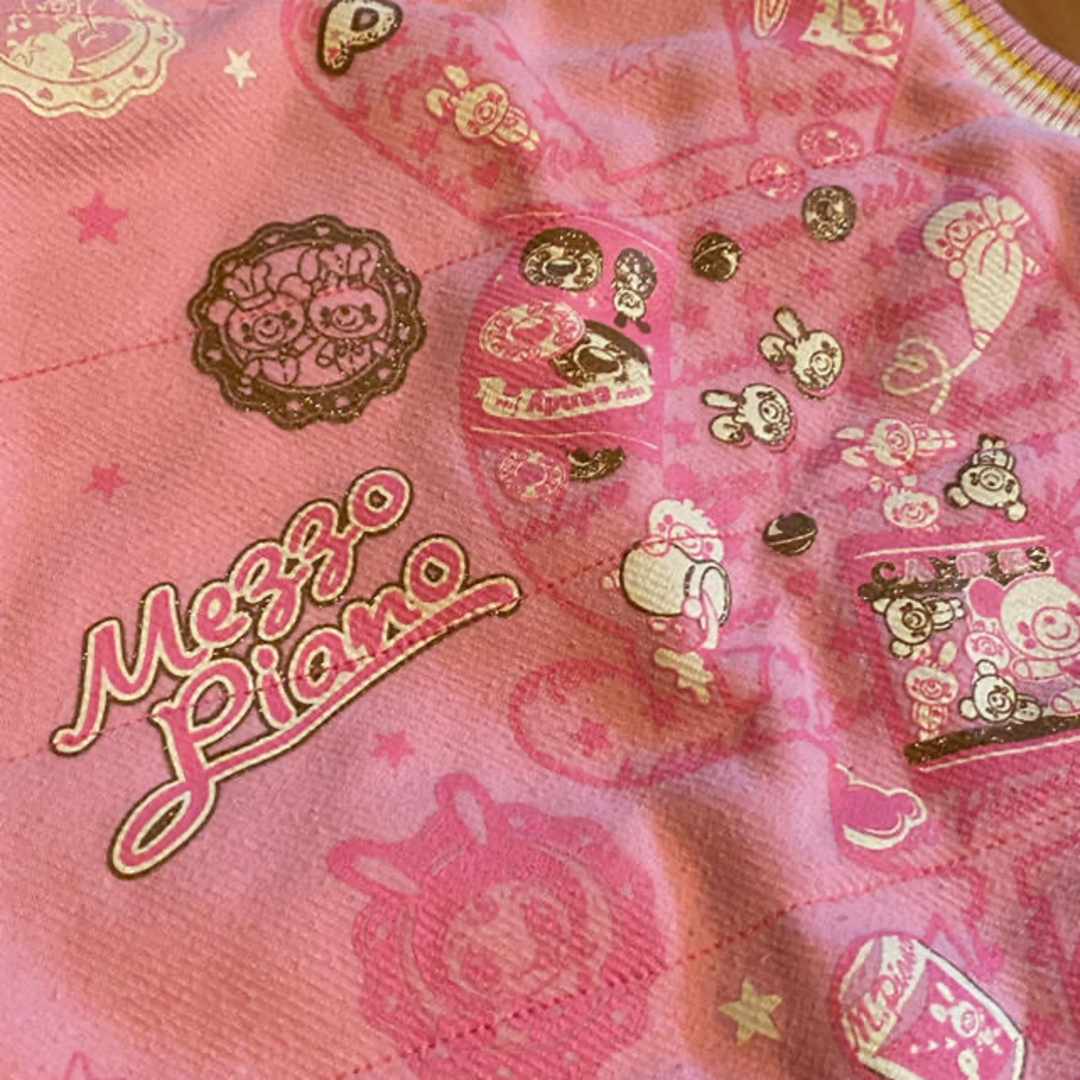 mezzo piano(メゾピアノ)のオチビ様専用  メゾピアノ　ベスト　used 100 キッズ/ベビー/マタニティのキッズ服女の子用(90cm~)(ジャケット/上着)の商品写真