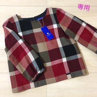 バーバリーブルーレーベル(BURBERRY BLUE LABEL)の新品 ブルーレーベル クレストブリッジ バルーン スリーブ 袖 ブラウス(シャツ/ブラウス(長袖/七分))