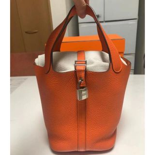 エルメス(Hermes)のエルメス　ピコタンロックpm18 オレンジ(ハンドバッグ)