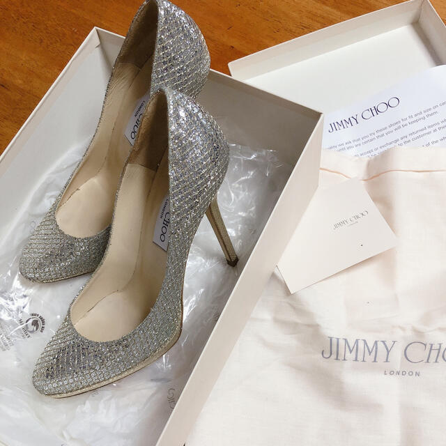 超特価】 CHOO JIMMY 36 ジミーチュウ キラキラパンプス 値下げJIMMYCHOO ハイヒール+パンプス