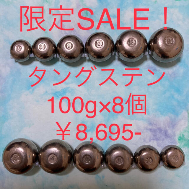 タングステンタイラバ タングステンヘッド 100g×8個