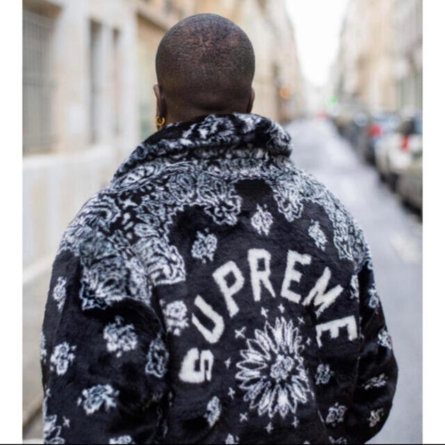 supreme Bandana Faux Fur Bomber Jacket M