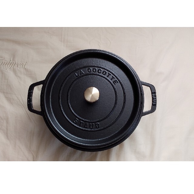 ⭐ストウブ⭐staub ココットラウンド26　ブラック55QT