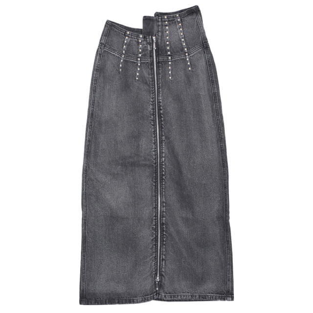 Ameri VINTAGE(アメリヴィンテージ)のAMERI STUDS LINE DENIM SKIRT スカート  レディースのスカート(ロングスカート)の商品写真