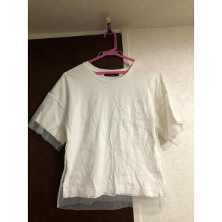 ダブルクローゼット(w closet)のw closet メッシュ白Tシャツ(Tシャツ(半袖/袖なし))