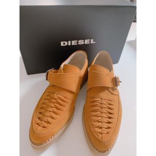 ディーゼル(DIESEL)のDIESEL  モンクストラップシューズ　スウェード編み込みベージュ(ドレス/ビジネス)