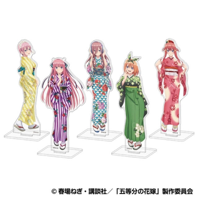 五等分の花嫁　TSUTAYA アクリルスタンド　五つ子セット