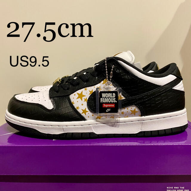 supreme dunk ダンク black nike 27.5 US9.5スニーカー