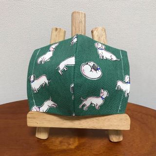 キャスキッドソン(Cath Kidston)のハンドメイド 【キャスキッドソン】インナーマスク 犬 グリーン レディースサイズ(その他)