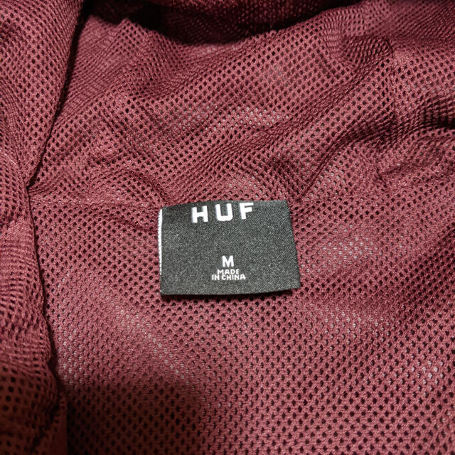 HUF(ハフ)のHUF ワインレッド　コーチジャケット　M ハーフジップ メンズのジャケット/アウター(ナイロンジャケット)の商品写真