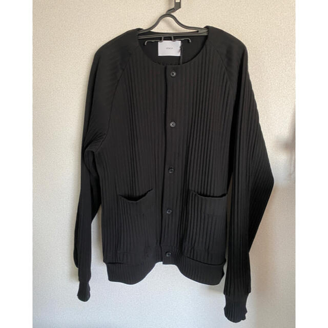 stein 21ss PLEATED KNIT CARDIGAN 黒　サイズS