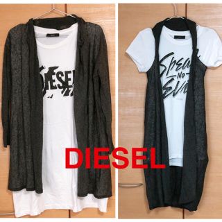 ディーゼル(DIESEL)のDIESEL ディーゼル　カーディガン.Tシャツセット　美品(カーディガン)